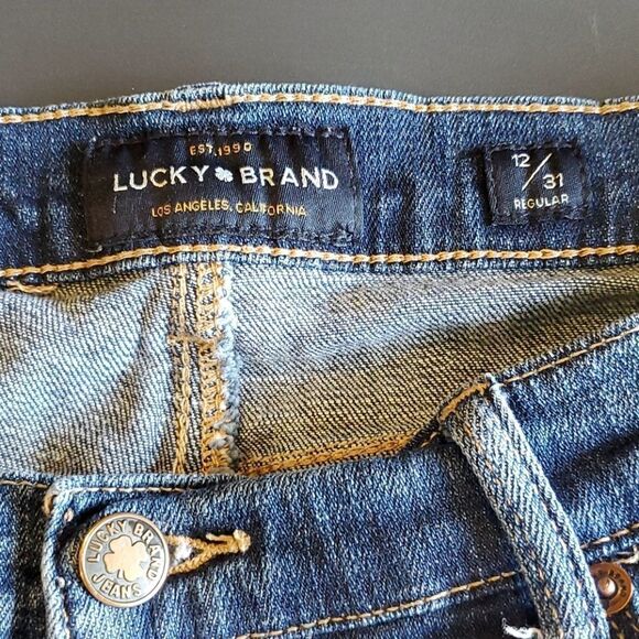 𝅺LUCKY Brand Straight Leg Jeans 12/31 Mid Rise - Picture 5 of 6
